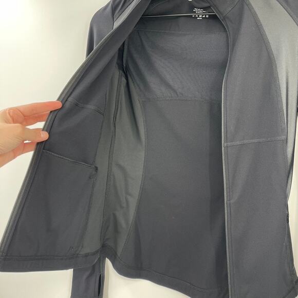 Sweaty Betty X Halle Berry Jacket Womens XXS Black Storm Power High Shine Zip - Picture 9 of 13
